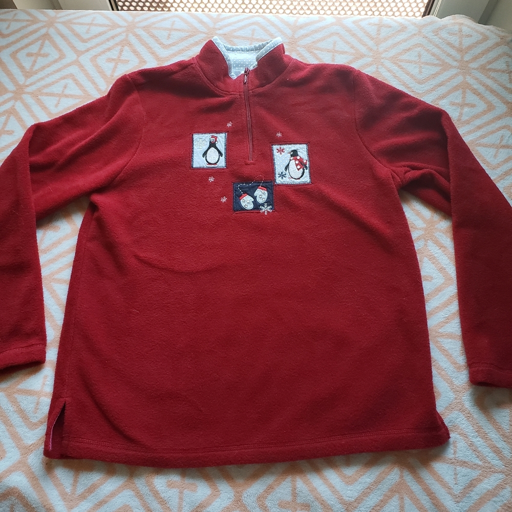 Festive fleece pullover